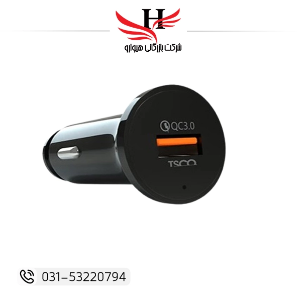 شارژر فندکی تسکو مدل TSCO TCG34 فست شارژ مناسب شارژ موبایل در خودرو